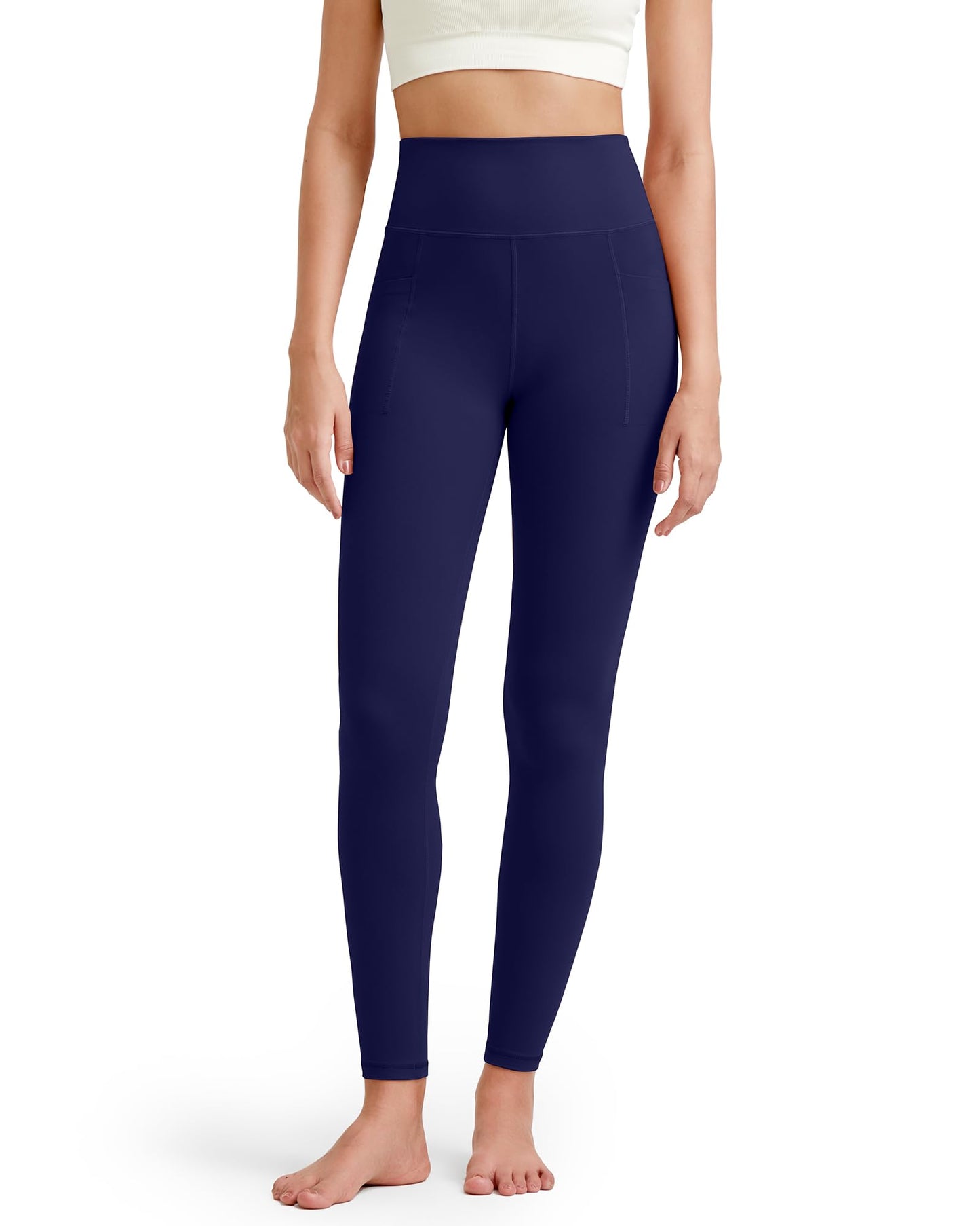 G4Free Barefeel Yoga Leggings for Women High Waisted Yoga Pants with Pockets Soft Workout Athletic Gym Pants 20" 25"/27"/29"