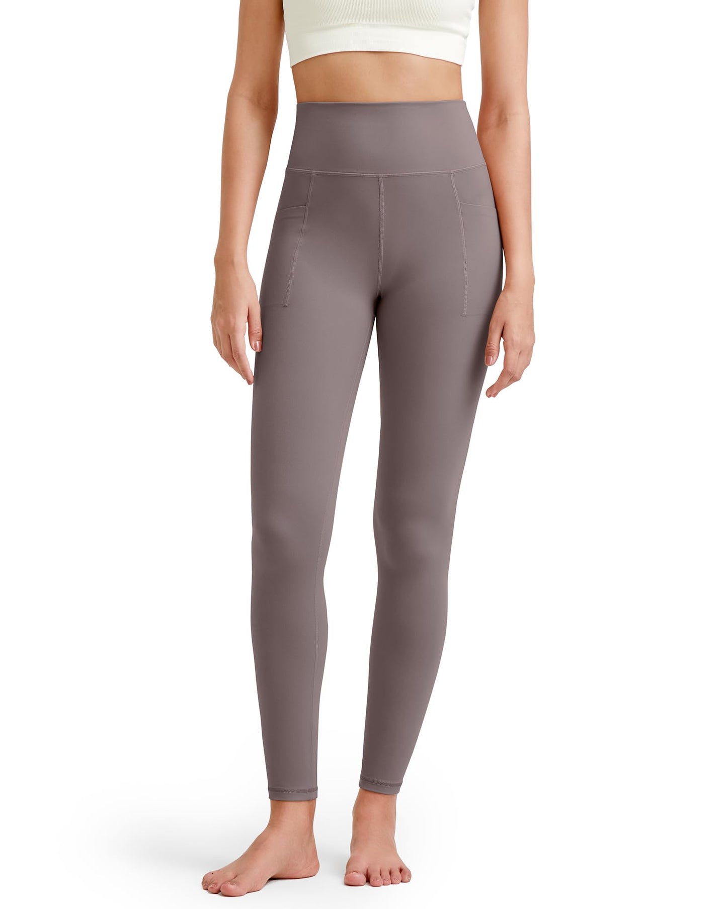 G4Free Barefeel Yoga Leggings for Women High Waisted Yoga Pants with Pockets Soft Workout Athletic Gym Pants 20" 25"/27"/29"