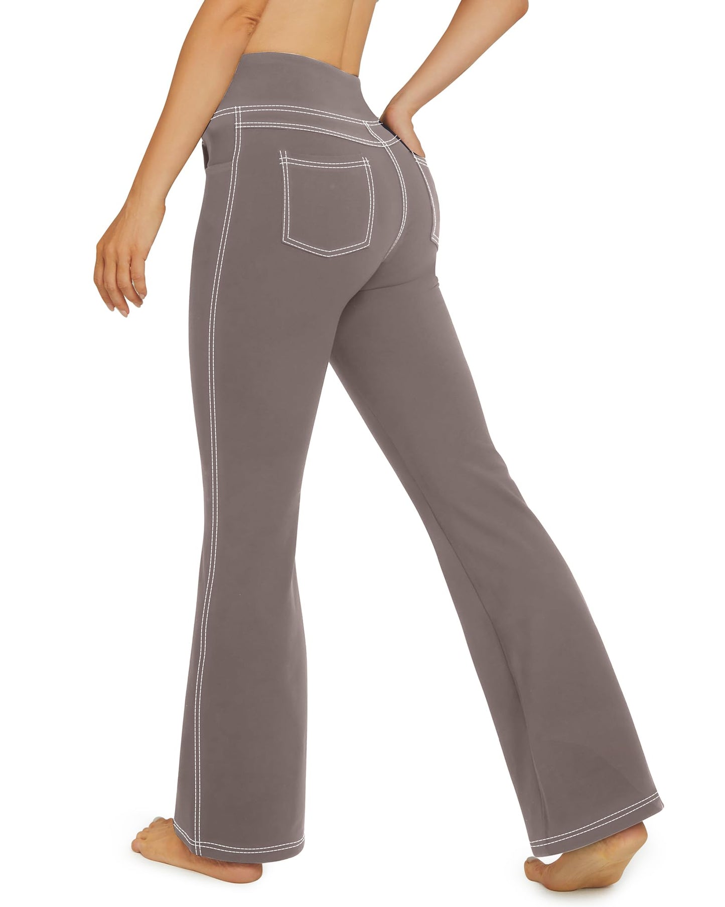 G4Free Bootcut Yoga Pants with 4 Pockets Flare Leggings for Women High Waisted Casual Dress Pants