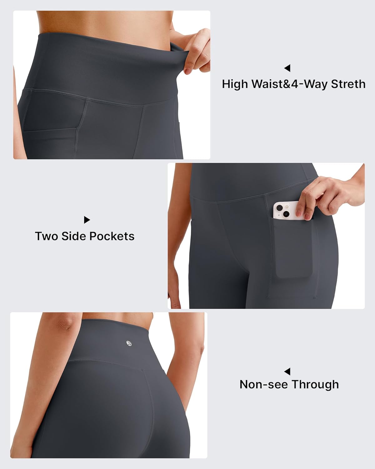 G4Free Barefeel Yoga Leggings for Women High Waisted Yoga Pants with Pockets Soft Workout Athletic Gym Pants 20" 25"/27"/29"