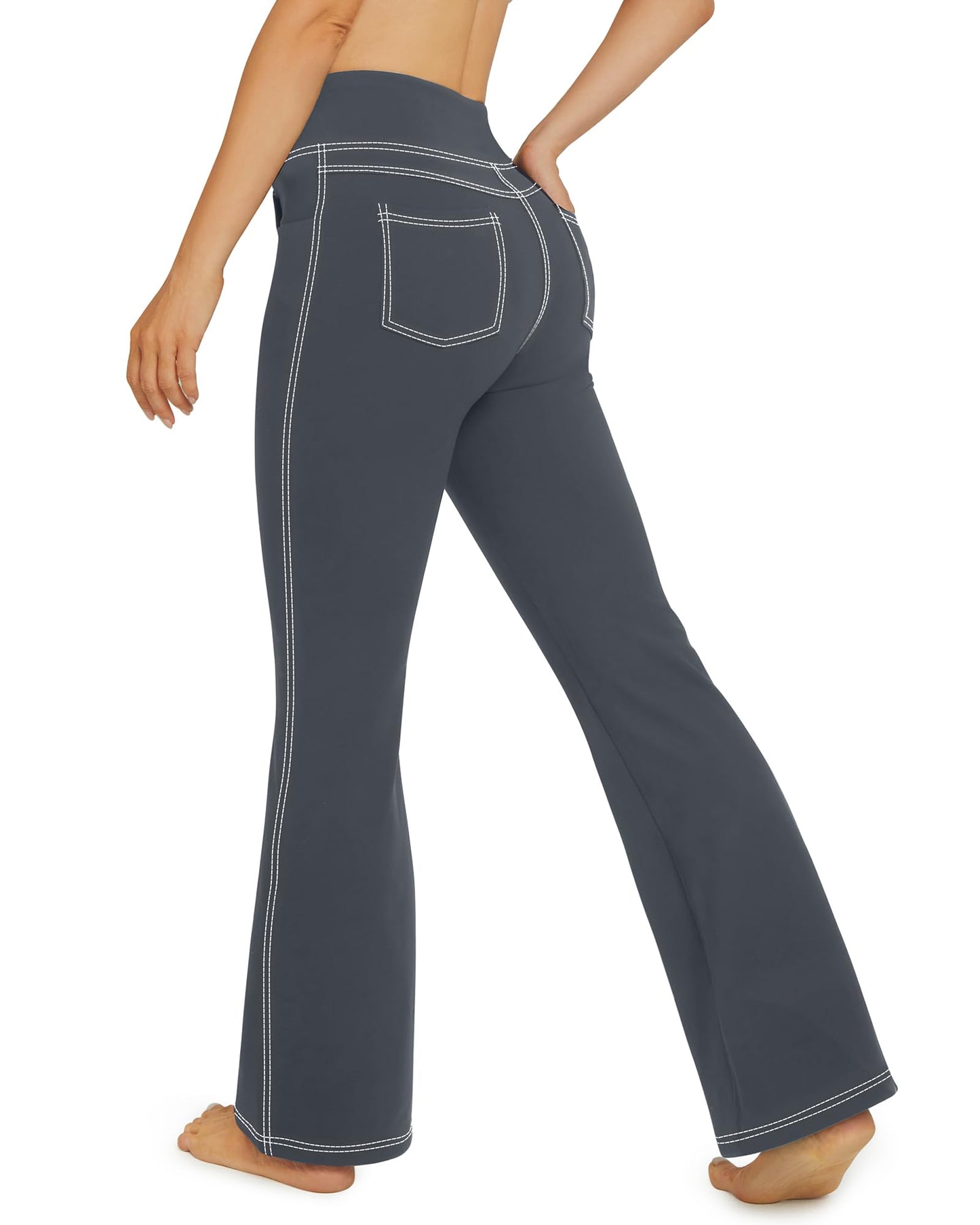 G4Free Bootcut Yoga Pants with 4 Pockets Flare Leggings for Women High Waisted Casual Dress Pants