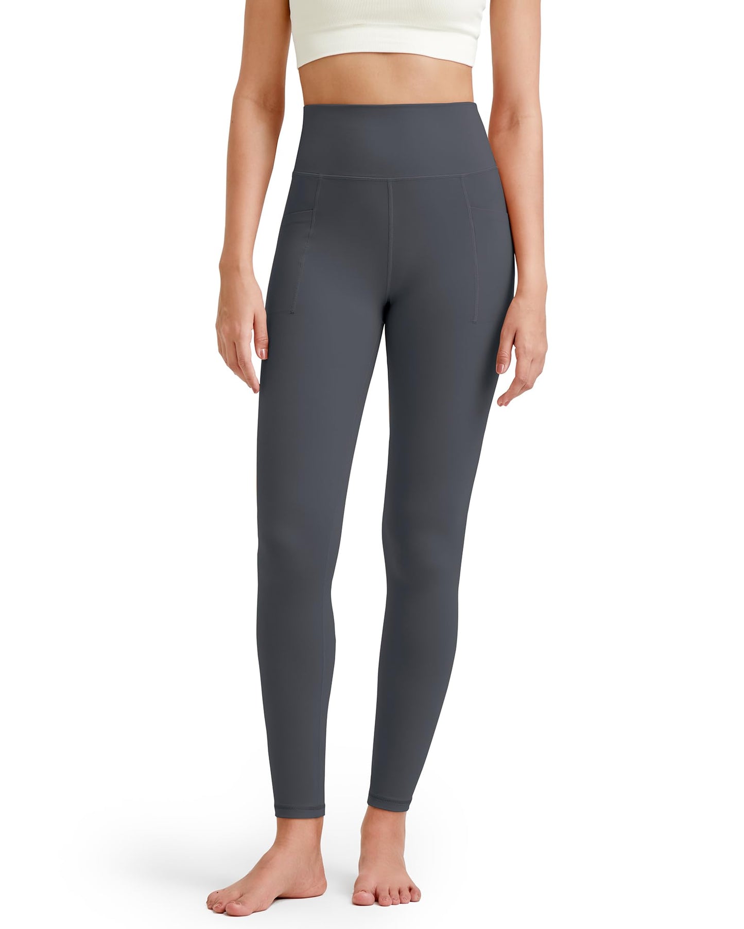 G4Free Barefeel Yoga Leggings for Women High Waisted Yoga Pants with Pockets Soft Workout Athletic Gym Pants 20" 25"/27"/29"