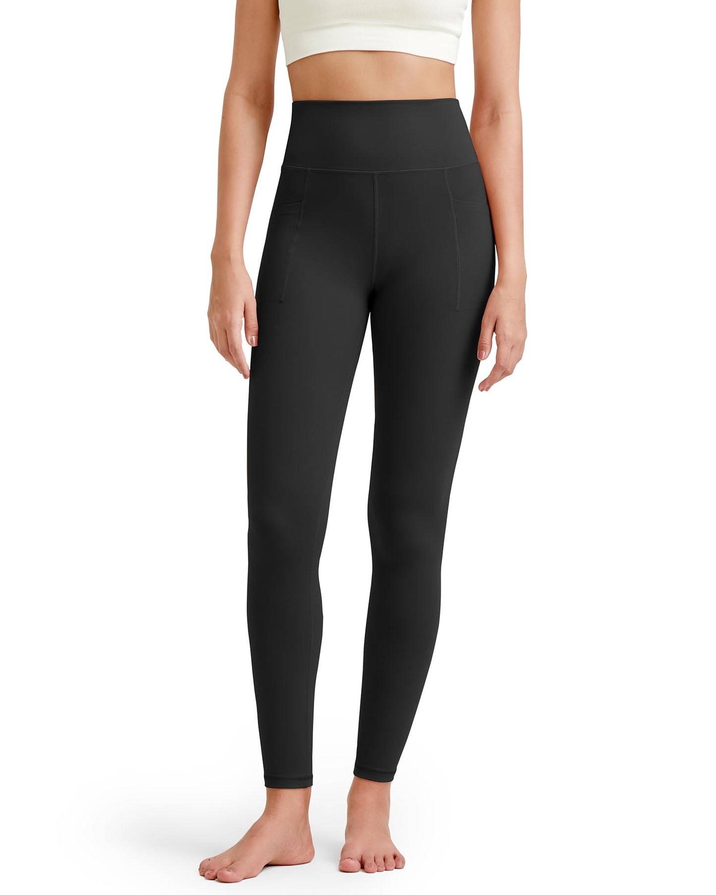 G4Free Barefeel Yoga Leggings for Women High Waisted Yoga Pants with Pockets Soft Workout Athletic Gym Pants 20" 25"/27"/29"