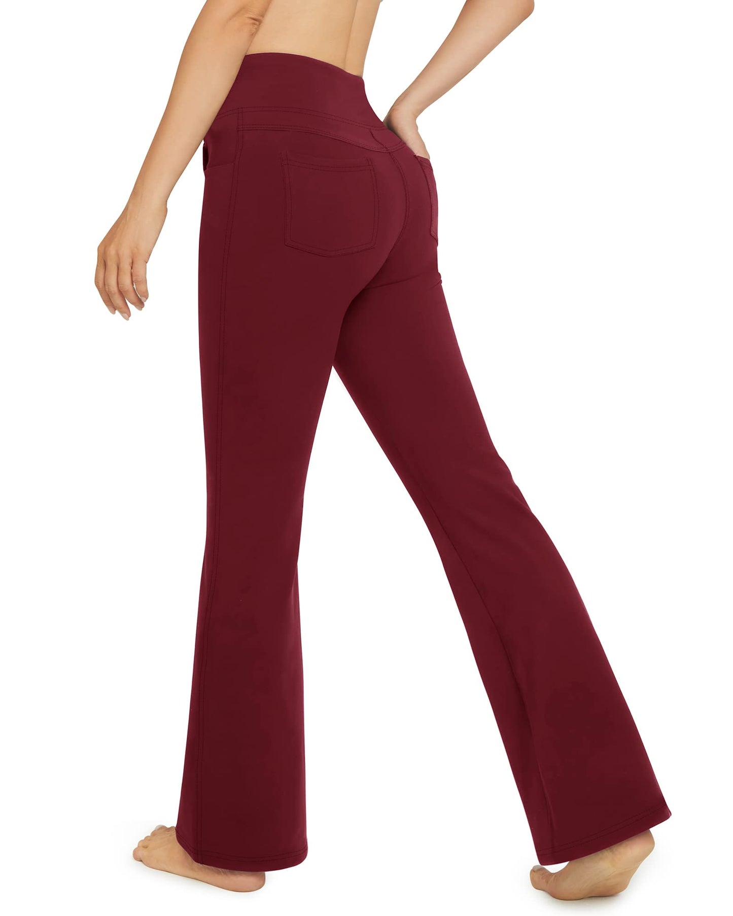 G4Free Bootcut Yoga Pants with 4 Pockets Flare Leggings for Women High Waisted Casual Dress Pants