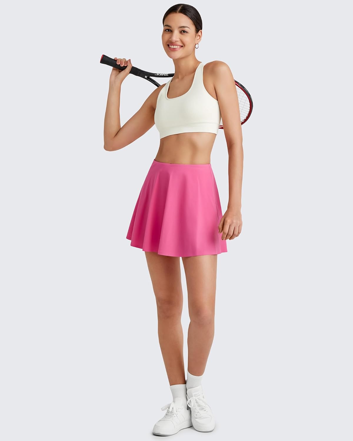 G4Free Tennis Skirts for Women Elastic Waist Pleated Casual Athletic Golf Pickleball Skorts with Pockets